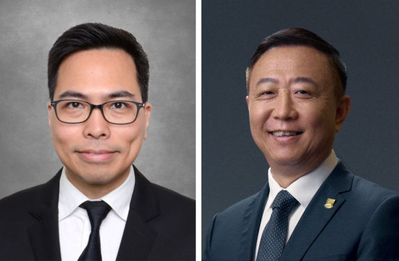 The coordinators of two HKU-led projects under Strategic Topics Grant scheme Professor Christopher LEUNG Kai-shun and Professor Peng GONG
